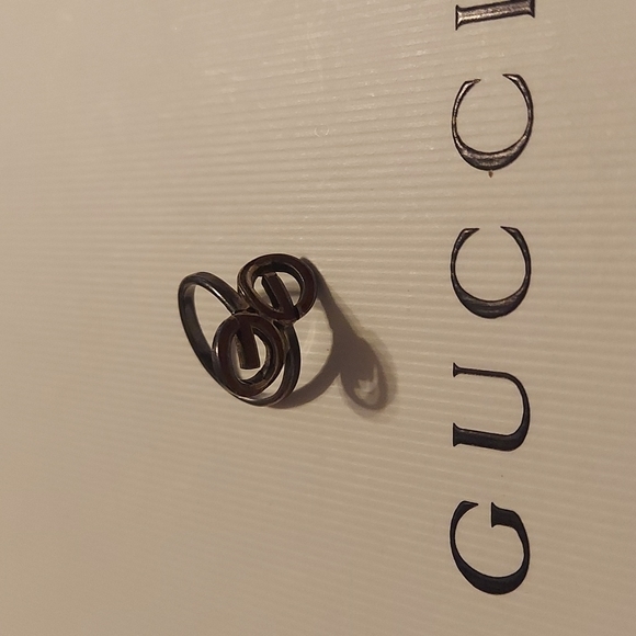 Awesome double GG Gucci ring with brown enamel, 925, vintage 70's, EVC! - Picture 2 of 6